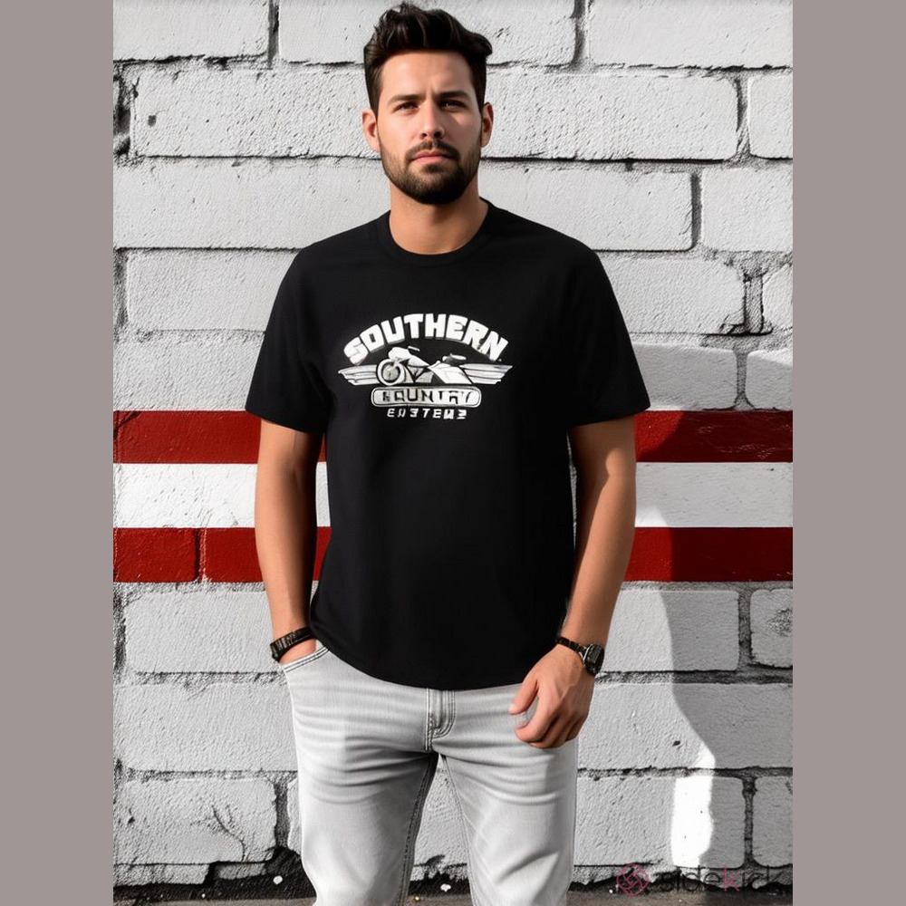 Southern Custom Motorcycles T-Shirt. Logo on front and back, USA made, Size L.